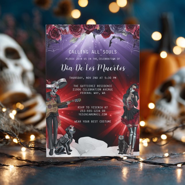 Day of the Dead Floral Invitation (Day of the Dead Floral Invitation)