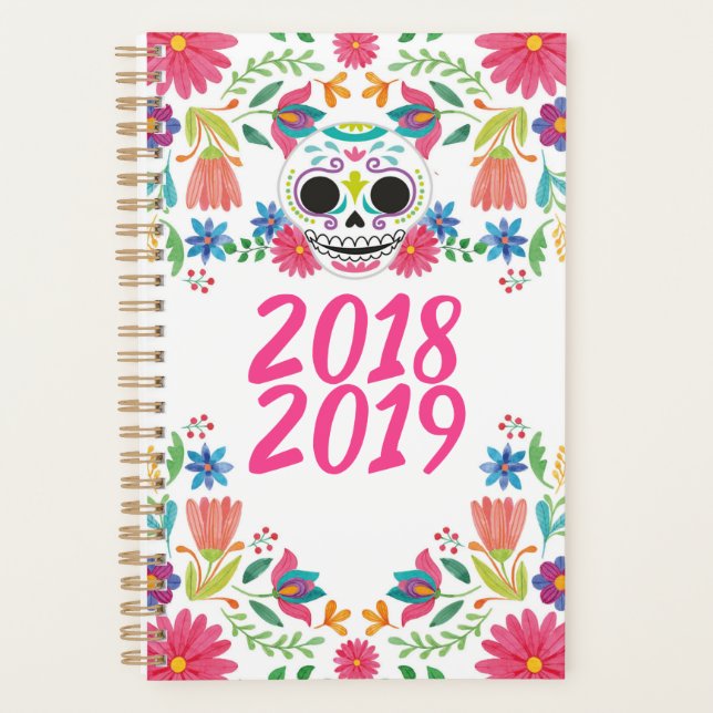 Day of the Dead Floral Planner, Customisable Planner (Front)