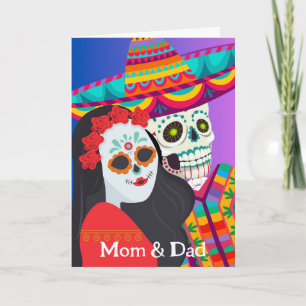 Day of the Dead for Mum and Dad Parents Card
