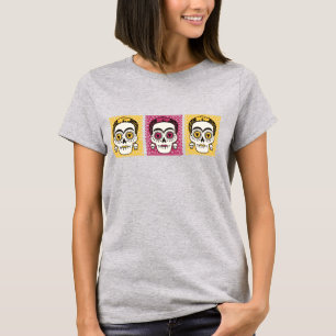 Day of the Dead Frida Kahlo Sugar Skulls T-Shirt