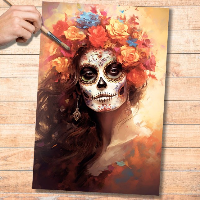 Day Of The Dead Girl 5 Decoupage Paper (Creator Uploaded)