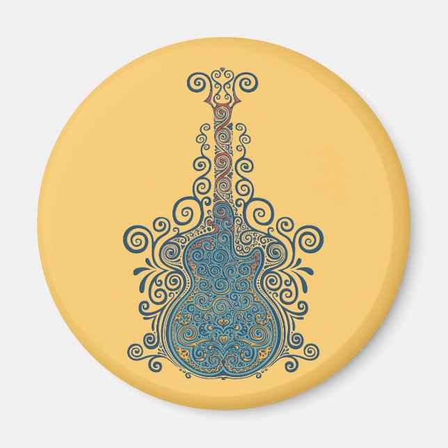 Day of the Dead Guitar Magnet (Front)