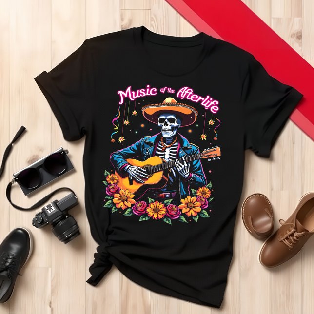 Day of the Dead Guitar Music of the Afterlife T-Shirt (Creator Uploaded)