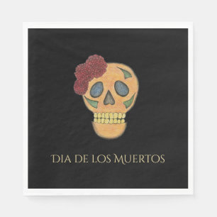 Day of the Dead Halloween Gothic Sugar Skull   Napkin