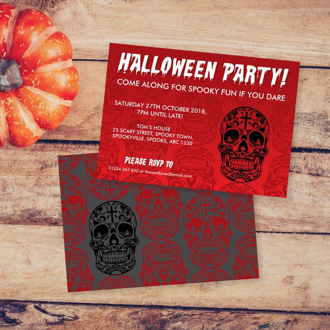 Day of the Dead Halloween invitation (Creator Uploaded)