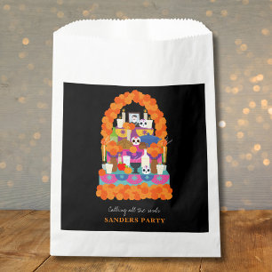 Day of the dead halloween party favour bag