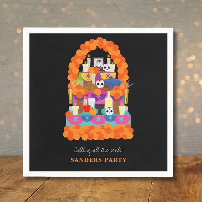 Day of the dead halloween party napkin (Creator Uploaded)