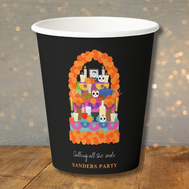 Day of the dead halloween party paper cups (Creator Uploaded)