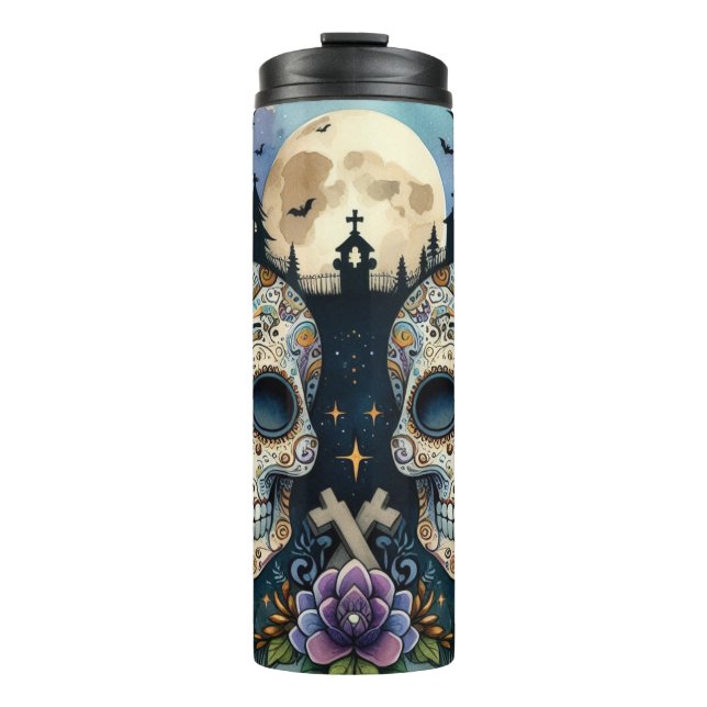 Day of the Dead Halloween Thermal Tumbler (Front)