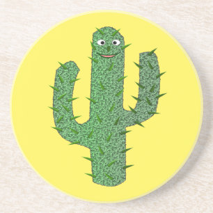 Day of the Dead Happy Cactus Coaster