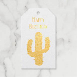 Day of the Dead Happy Cactus Custom Gift Tags