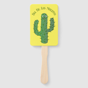 Day of the Dead Happy Cactus Custom Hand Fan