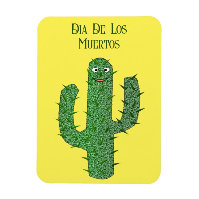 Day of the Dead Happy Cactus Custom Magnet (Vertical)