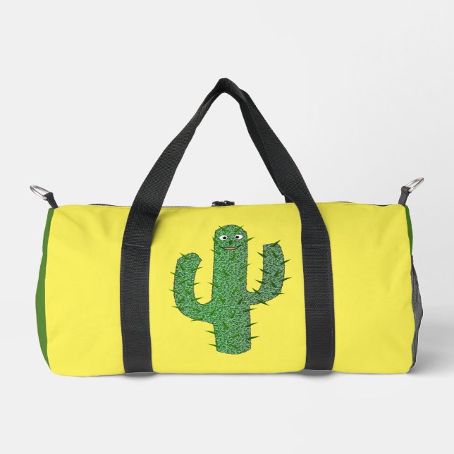 Day of the Dead Happy Cactus Duffle Bag (Front)