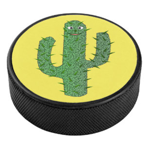 Day of the Dead Happy Cactus Hockey Puck