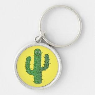 Day of the Dead Happy Cactus Key Ring