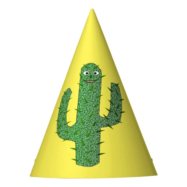 Day of the Dead Happy Cactus Party Hat (Front)