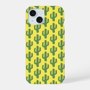 Day of the Dead Happy Cactus Patterned iPhone 15 Case