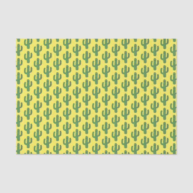 Day of the Dead Happy Cactus Patterned Tissue Paper (Front)