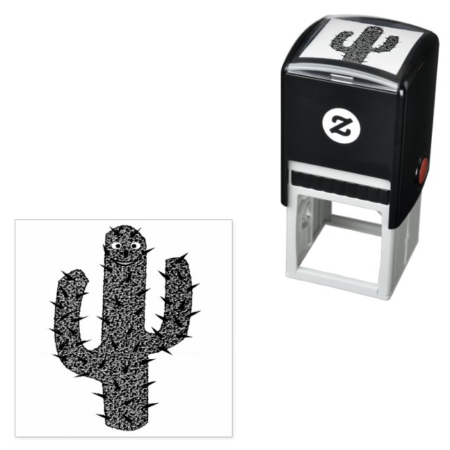 Day of the Dead Happy Cactus Self-inking Stamp (In Situ)