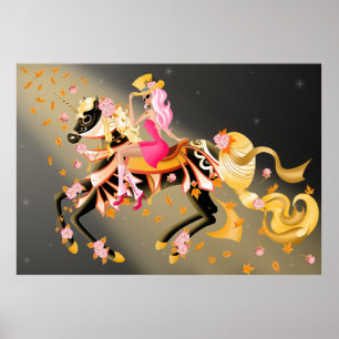 Day of the Dead horse and lady Poster