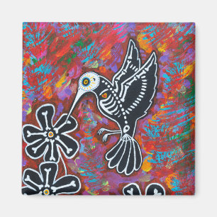 Day of the Dead Hummingbird Magnet
