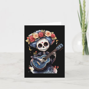 Day Of The Dead Inspired Catrina Sugar Skull  Card