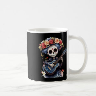 Day Of The Dead Inspired Catrina Sugar Skull Coffee Mug