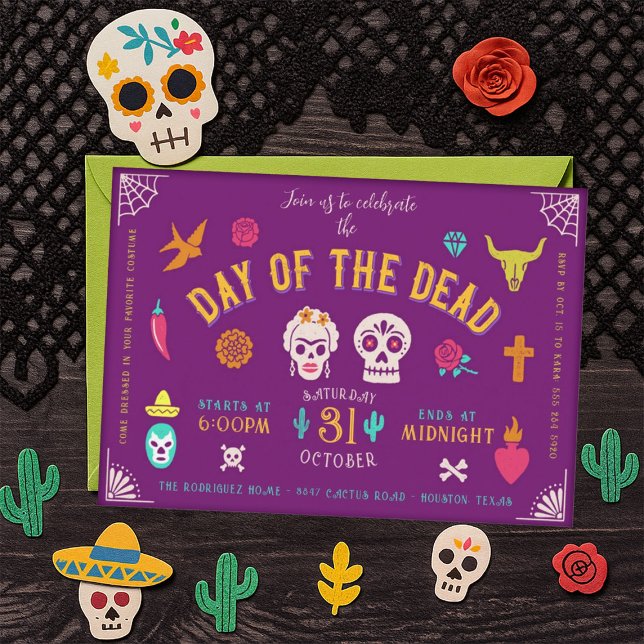 Day of the Dead Invitation - Halloween Invitation (Creator Uploaded)