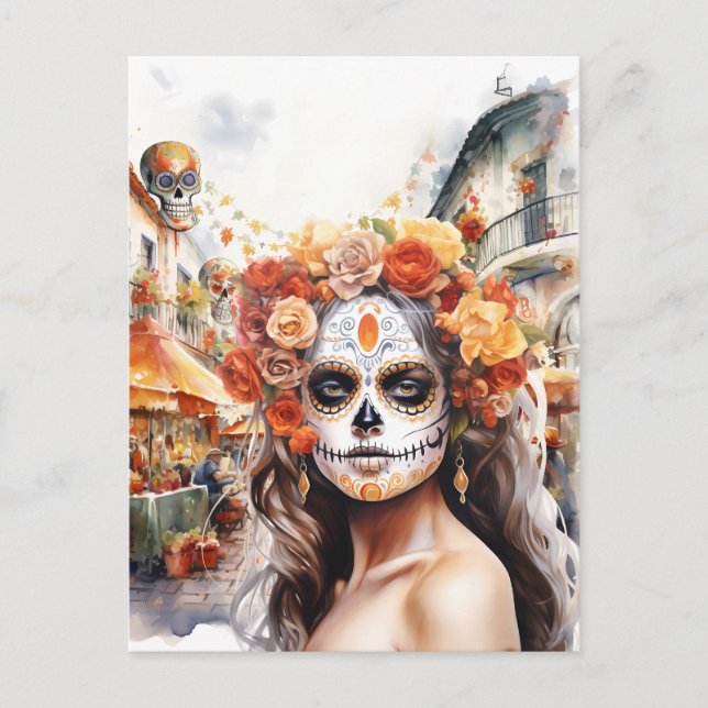 Day of the Dead La Catrina  Postcard (Front)
