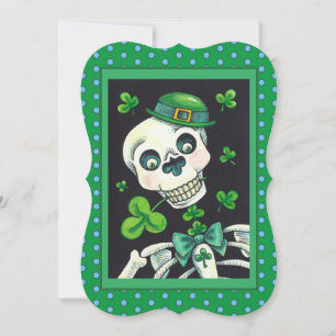 DAY OF THE DEAD LEPRECHAUN, ST. PADDY'S DAY Flat Holiday Card