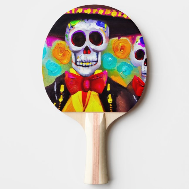 Day of the Dead Man (2) Ping Pong Paddle (Front)