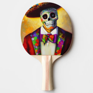 Day of the Dead Man (3) Ping Pong Paddle