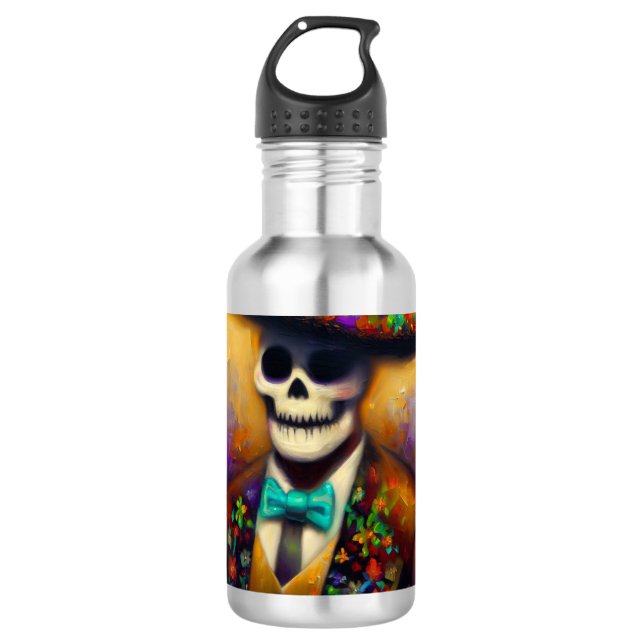 Day of the Dead Man 4 710 Ml Water Bottle (Front)