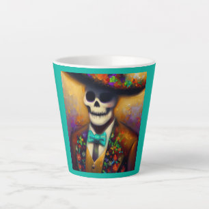 Day of the Dead Man 4 Latte Mug
