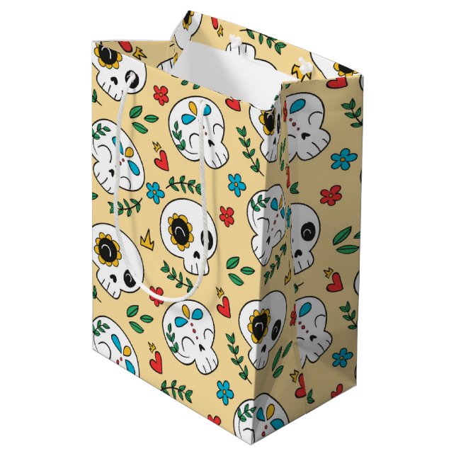 Day of the Dead Medium Gift Bag (Back Angled)