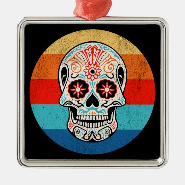 Day of the Dead Metal Ornament (Front)