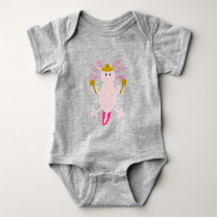Day of the Dead Mexican Axolotl Baby Bodysuit