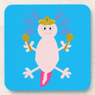 Day of the Dead Mexican Axolotl Coaster