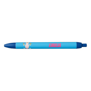 Day of the Dead Mexican Axolotl Custom Name Blue Ink Pen