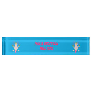 Day of the Dead Mexican Axolotl Custom Name Nameplate