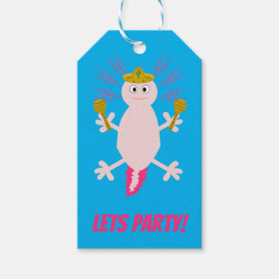 Day of the Dead Mexican Axolotl Custom Party Gift Tags