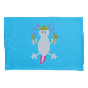 Day of the Dead Mexican Axolotl Double Sided Pillowcase