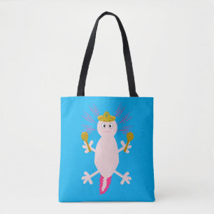 Day of the Dead Mexican Axolotl Double Sided Tote Bag