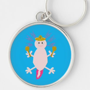 Day of the Dead Mexican Axolotl Key Ring
