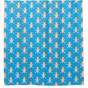 Day of the Dead Mexican Axolotl Patterned Shower Curtain