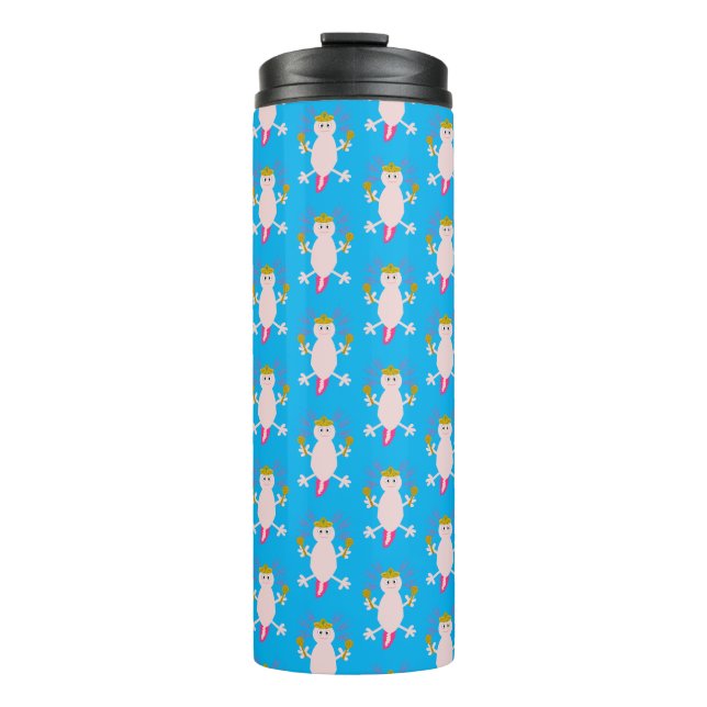Day of the Dead Mexican Axolotl Patterned Thermal Tumbler (Front)