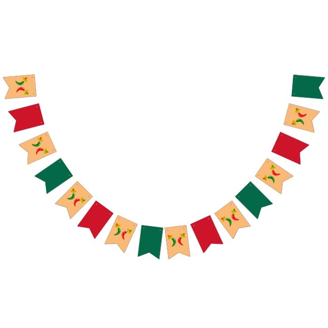 Day of the Dead Mexican Chilis Bunting (All)