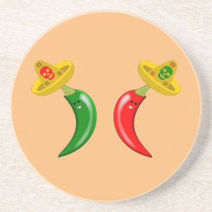 Day of the Dead Mexican Chilis Coaster