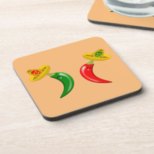 Day of the Dead Mexican Chilis Coaster